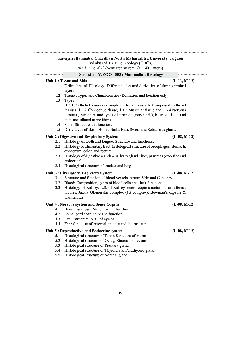 ZOO 503 : Mammalian Histology (KBCNMU) - Page 5