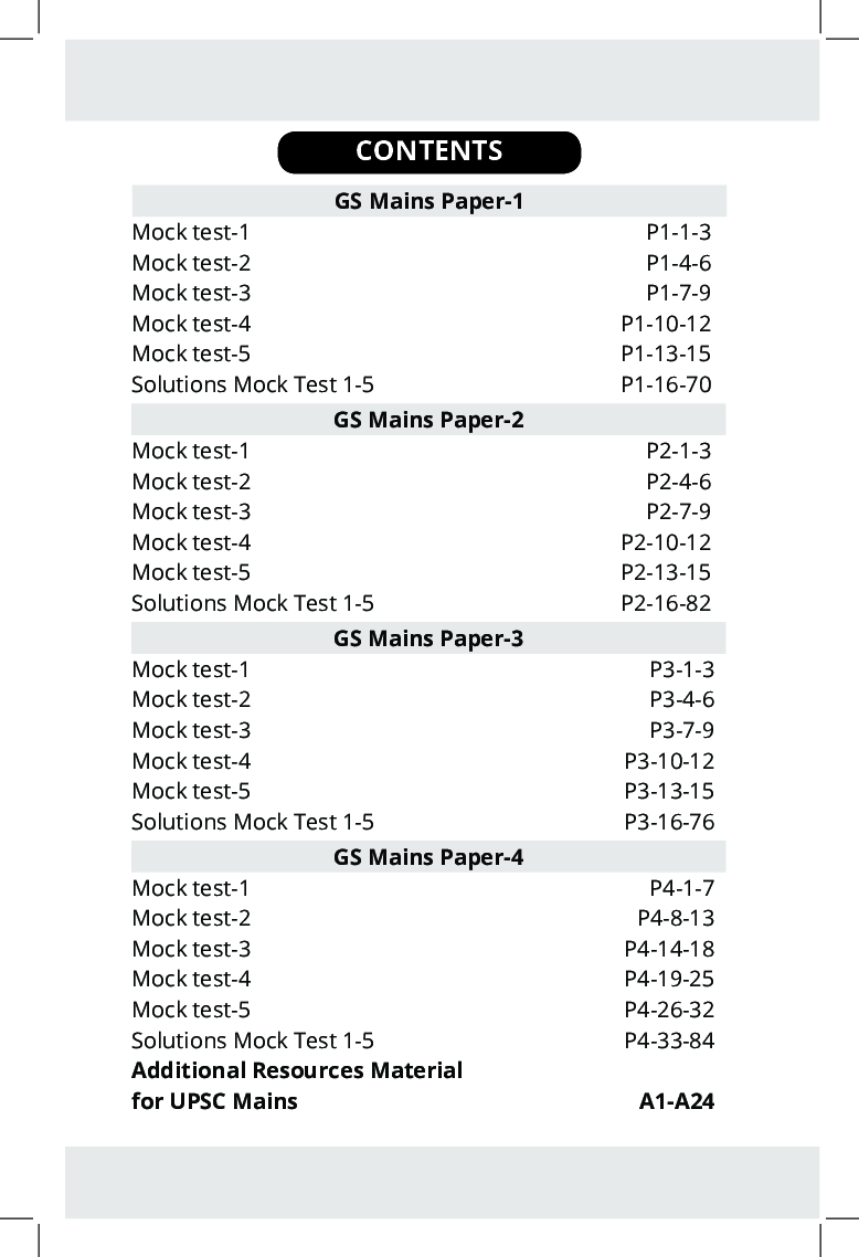 5 Mock Tests for UPSC IAS/ IPS Mains General Studies Papers 1 to 4 - Page 4