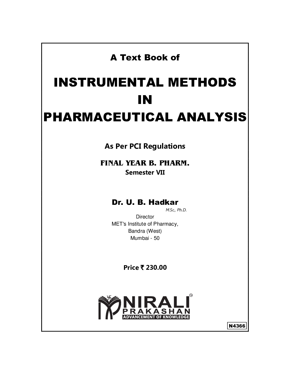 Instrumental Methods In Pharmaceutical Analysis - Page 2