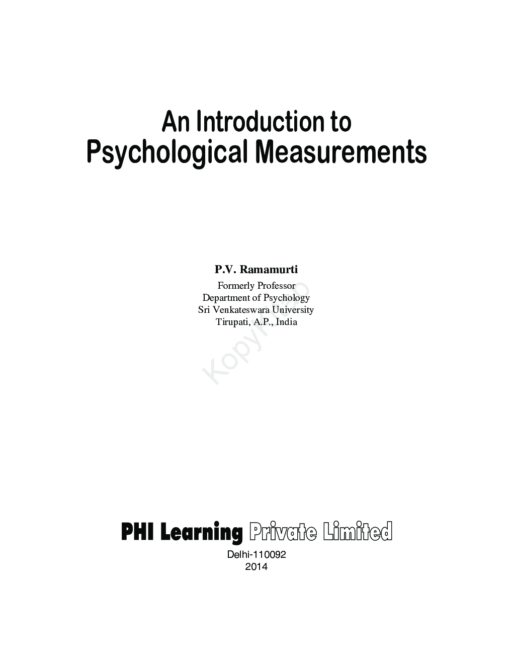 An Introduction To Psychological Measurements - Page 4