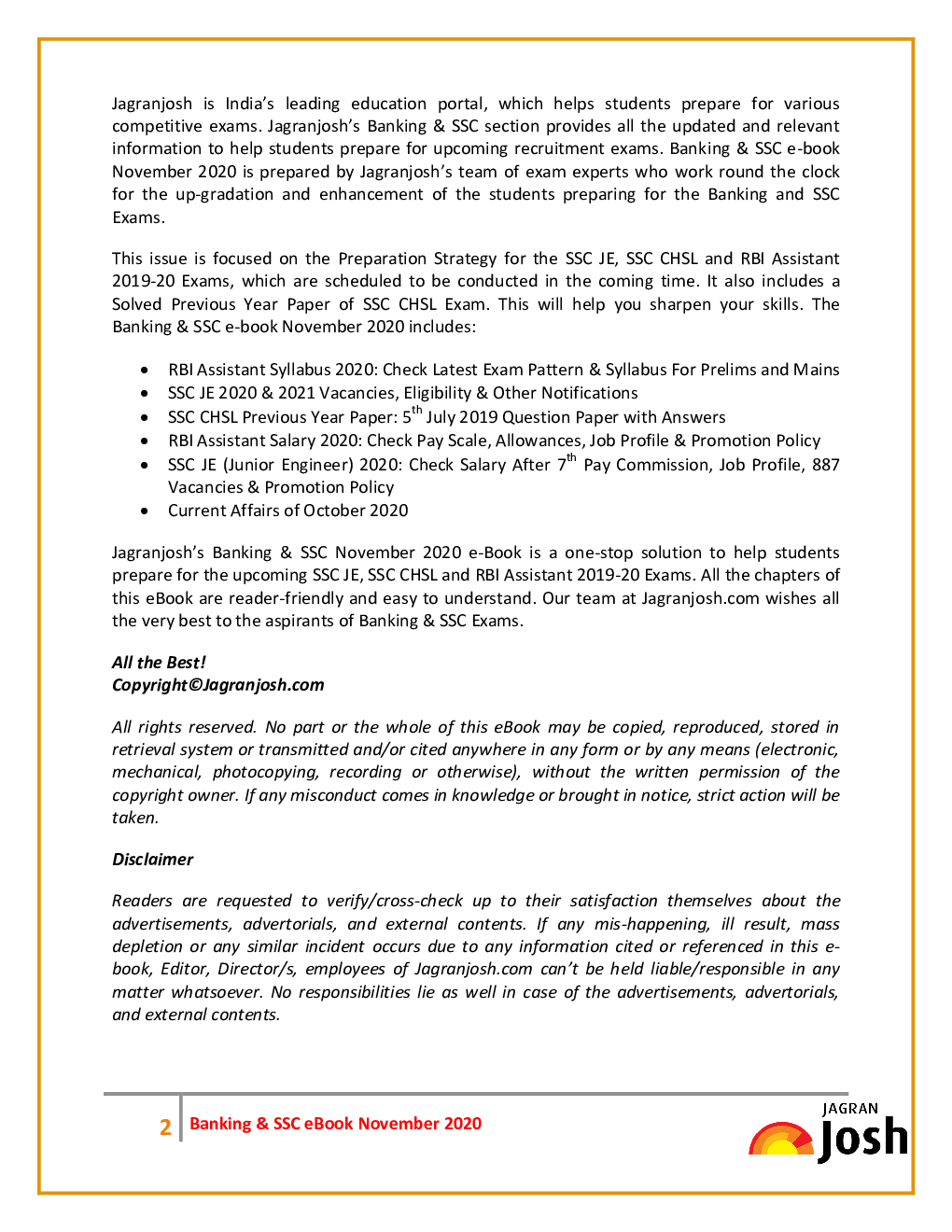 Banking & SSC November 2020 E-Book - Page 2