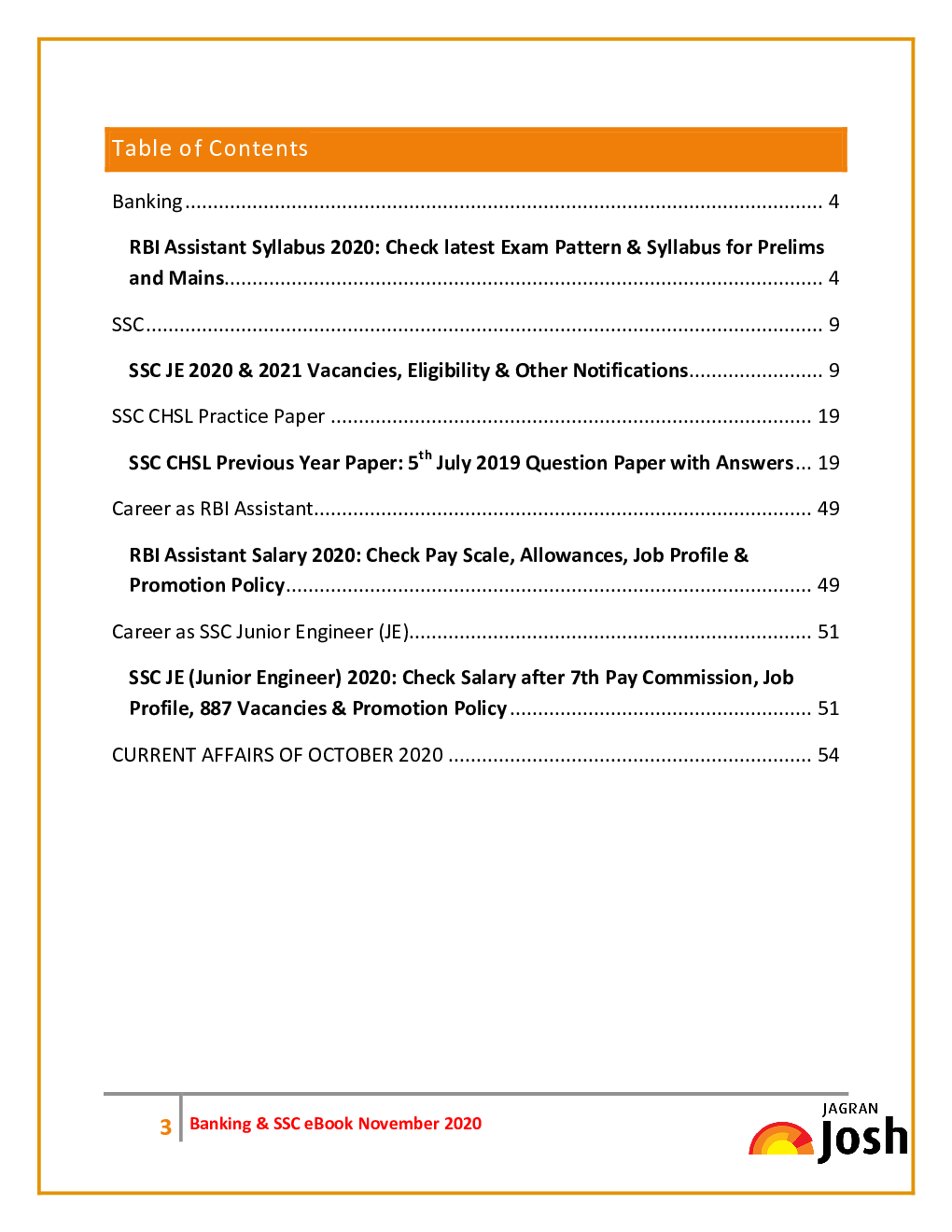 Banking & SSC November 2020 E-Book - Page 3