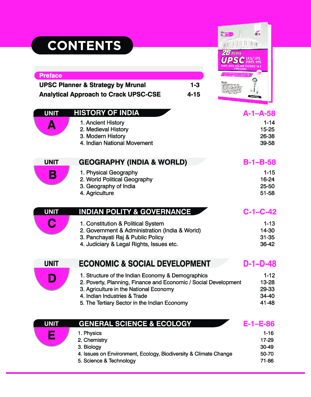 26 Years UPSC IAS/ IPS Prelims Topic-wise Solved Papers 1 & 2 (1995 - 2020) 11th Edition - Page 4