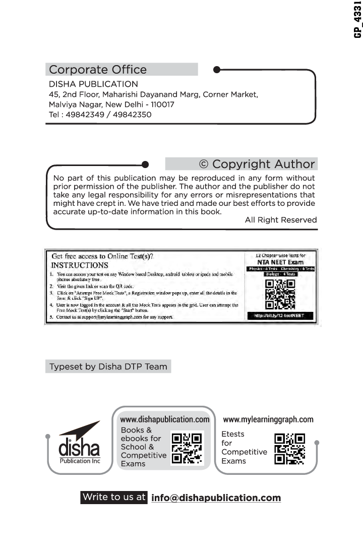 5 Mock Tests for NTA NEET 2021 - 3rd Edition - Page 3