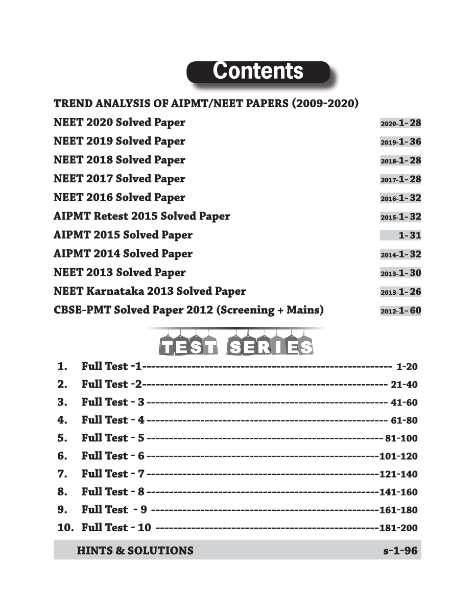 Target NEET 2021 (2020 - 12 Solved Papers + 10 Mock Papers) 9th Edition - Page 4