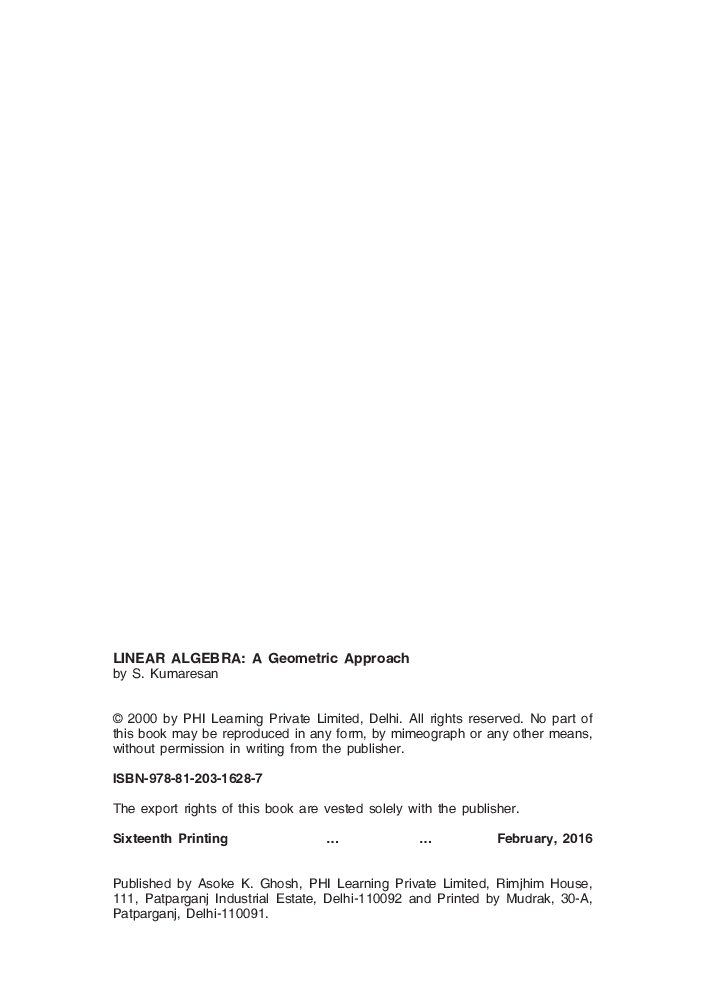 Linear Algebra: A Geometric Approach - Page 3