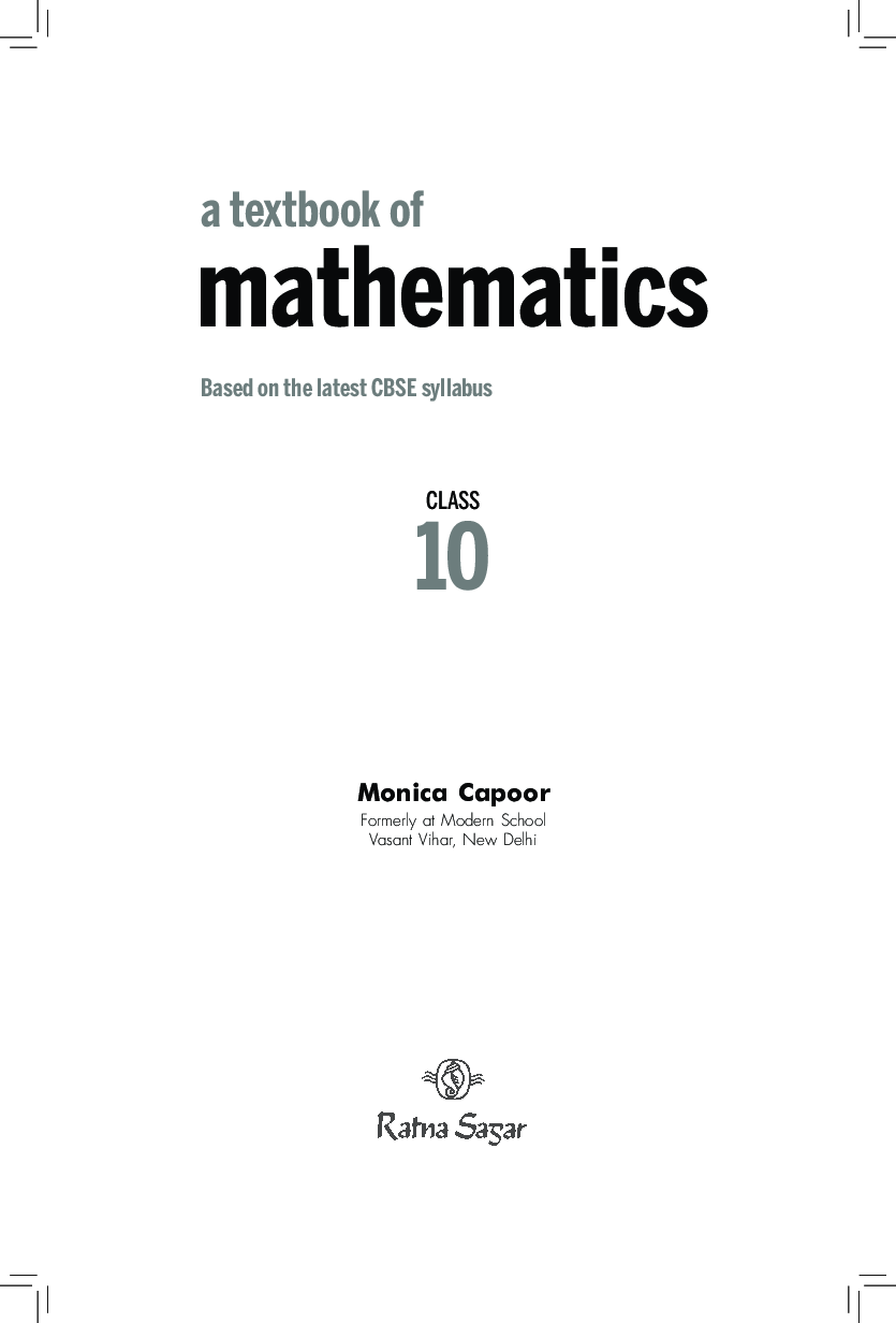 A Textbook Of Mathematics For Class-10 - Page 2