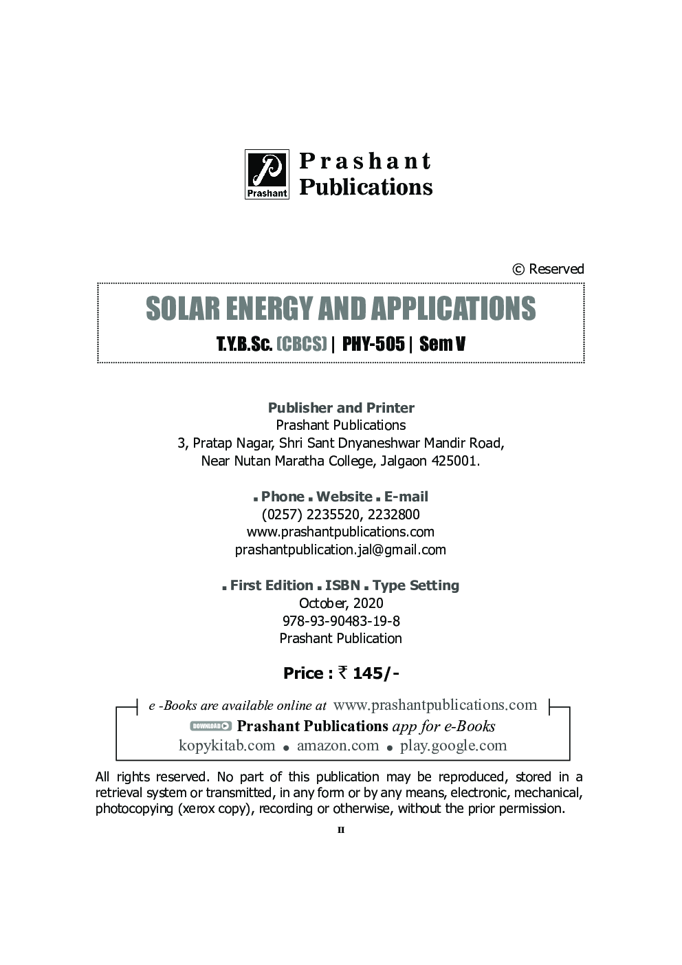 Solar Energy And Applications (KBCNMU) - Page 3