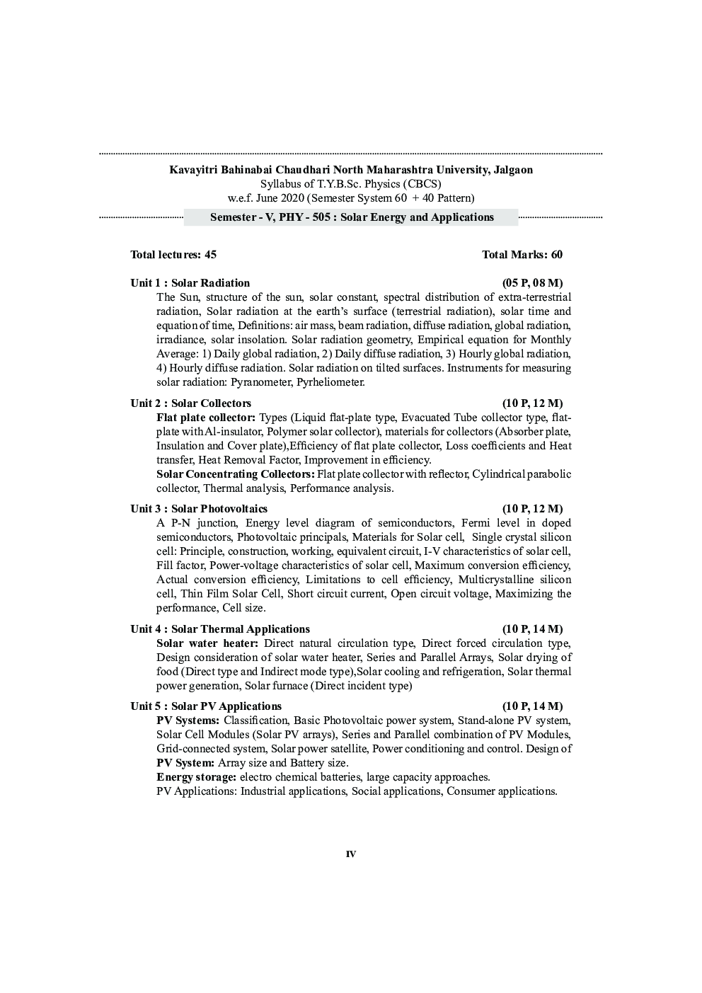 Solar Energy And Applications (KBCNMU) - Page 5