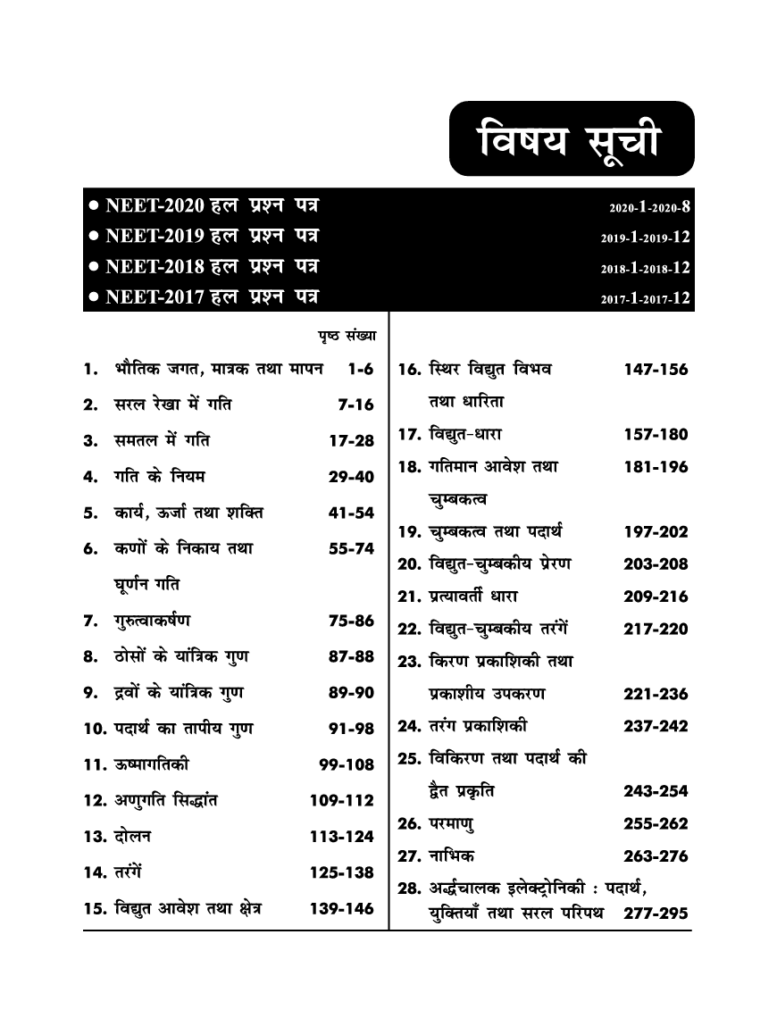 33 वर्ष NEET Chapter wise Solved Papers भौतिक विज्ञानं (1988 - 2020) 15th Edition - Page 4
