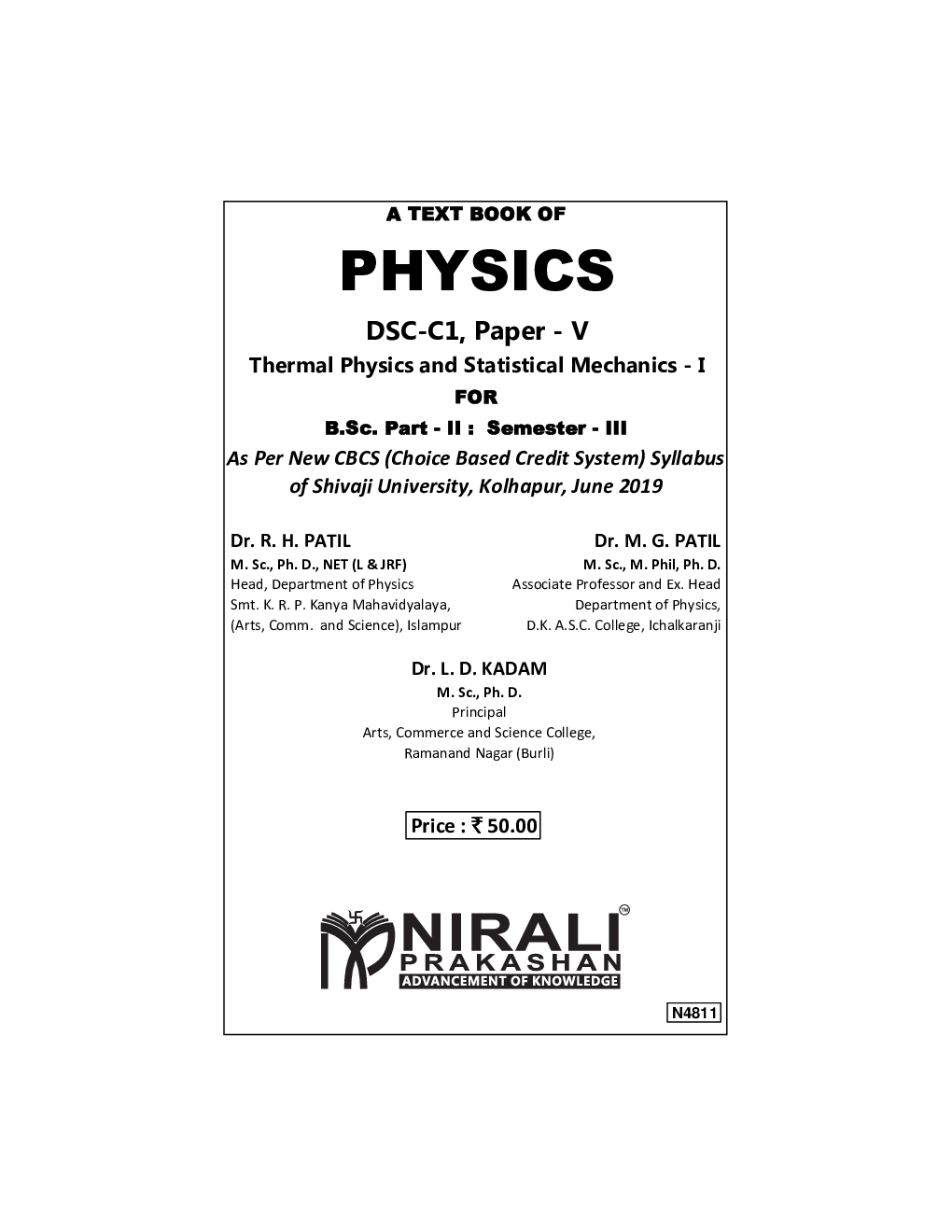 A Text Book Of Physics ( Thermal Physics And Statistical Mechanics I) - Page 2