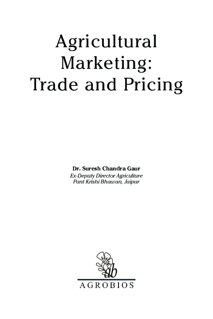 Agricultural Marketing: Trade And Pricing - Page 2