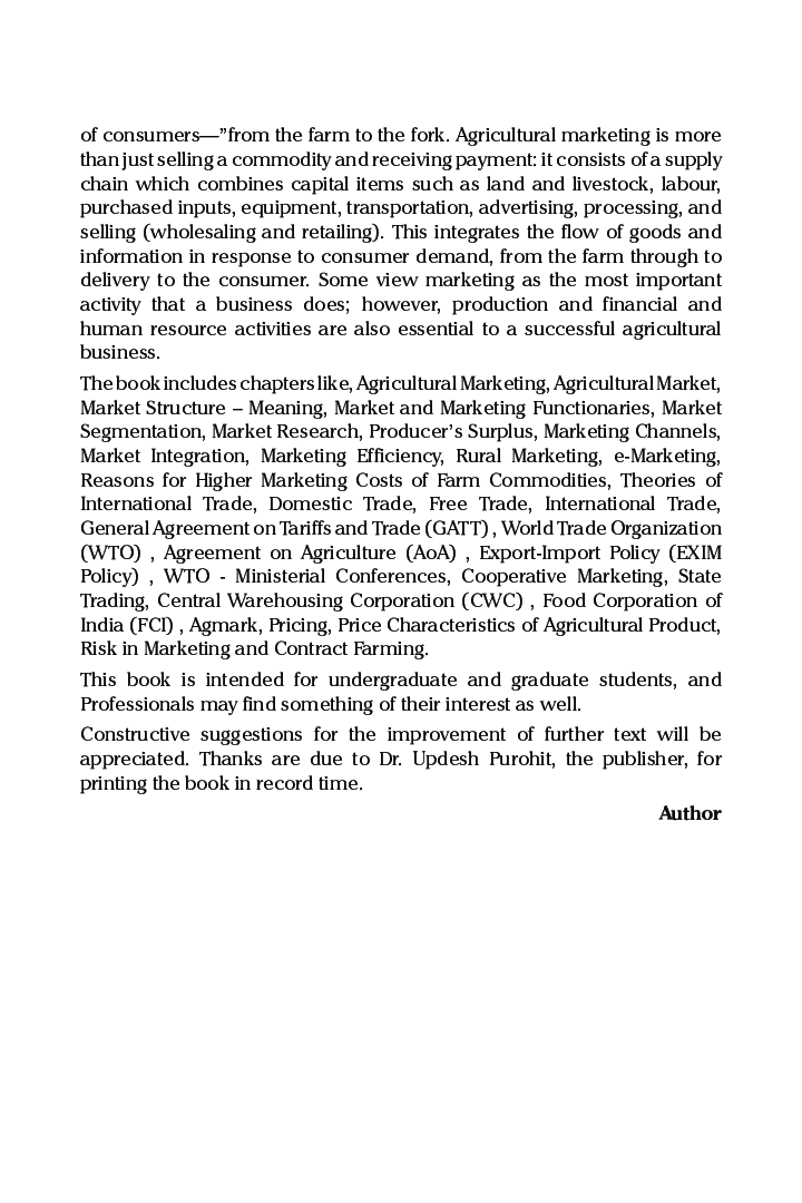 Agricultural Marketing: Trade And Pricing - Page 5