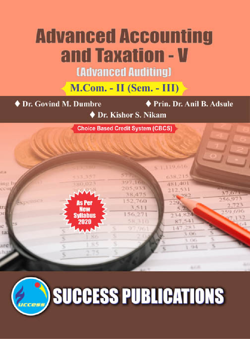 Advanced Accounting & Taxation (Advanced Auditing) (Paper-V) - Page 1