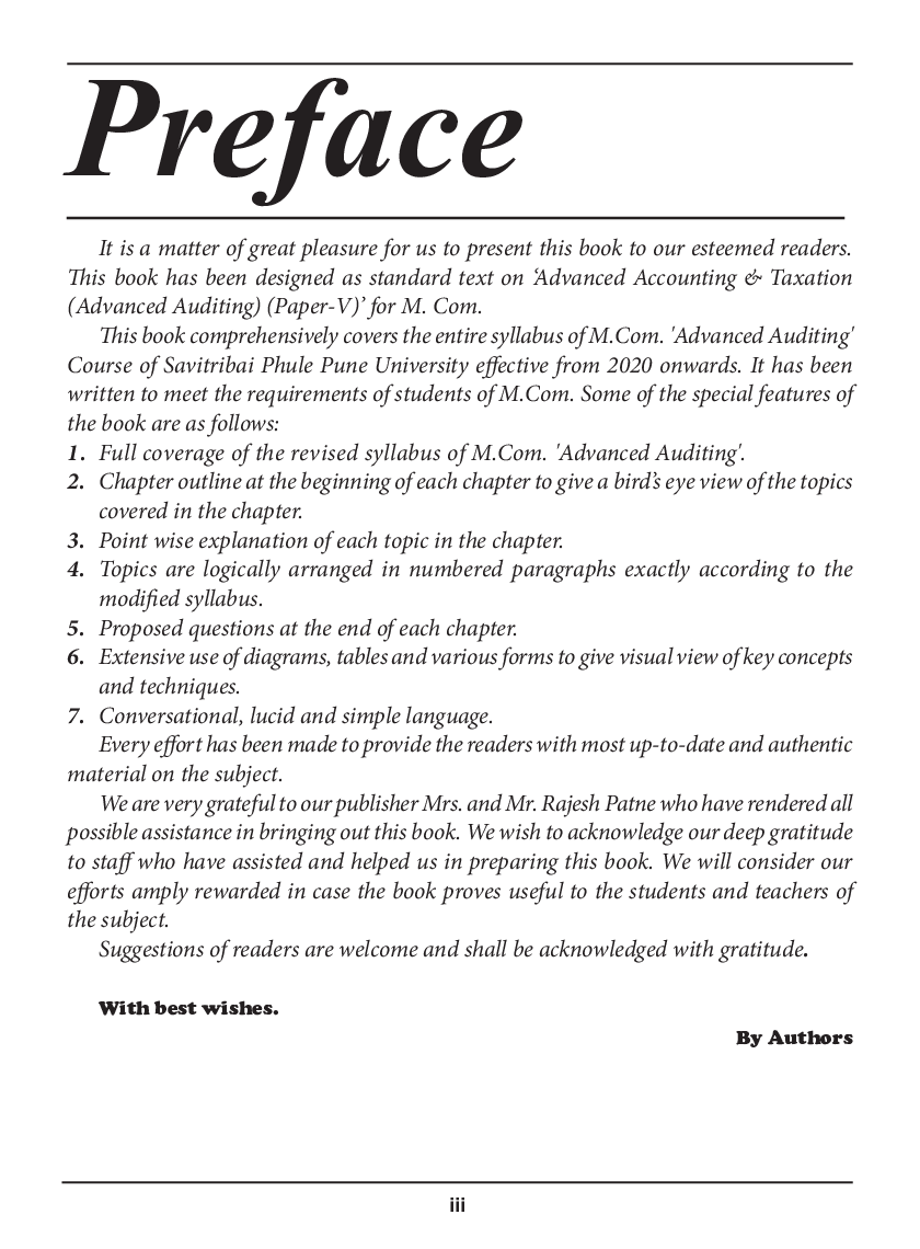 Advanced Accounting & Taxation (Advanced Auditing) (Paper-V) - Page 4
