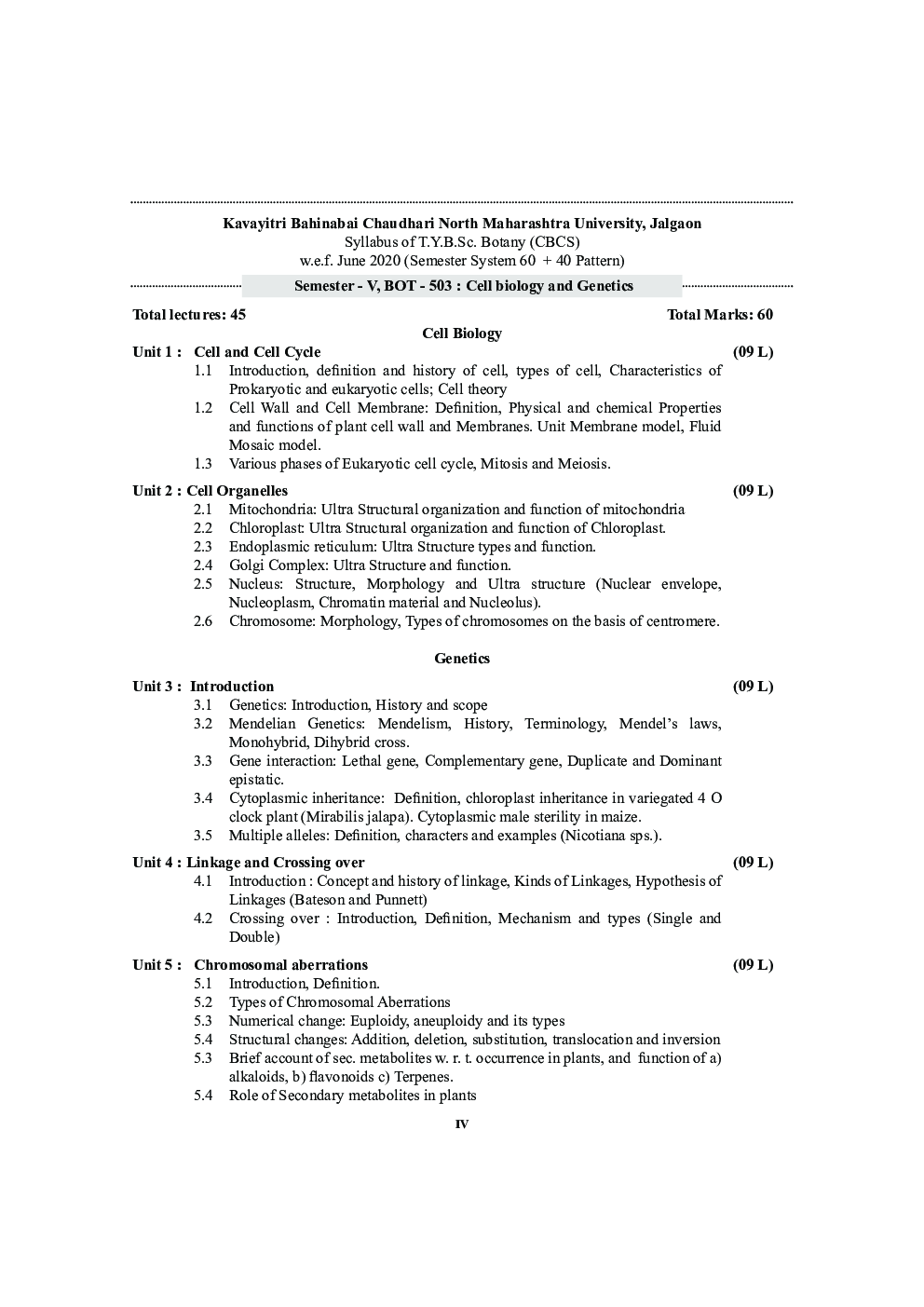 BOT-503 : Cell Biology and Genetics (KBCNMU) - Page 5