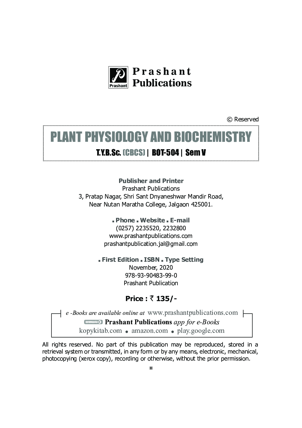 BOT-504 : Plant Physiology and Biochemistry (KBCNMU) - Page 3