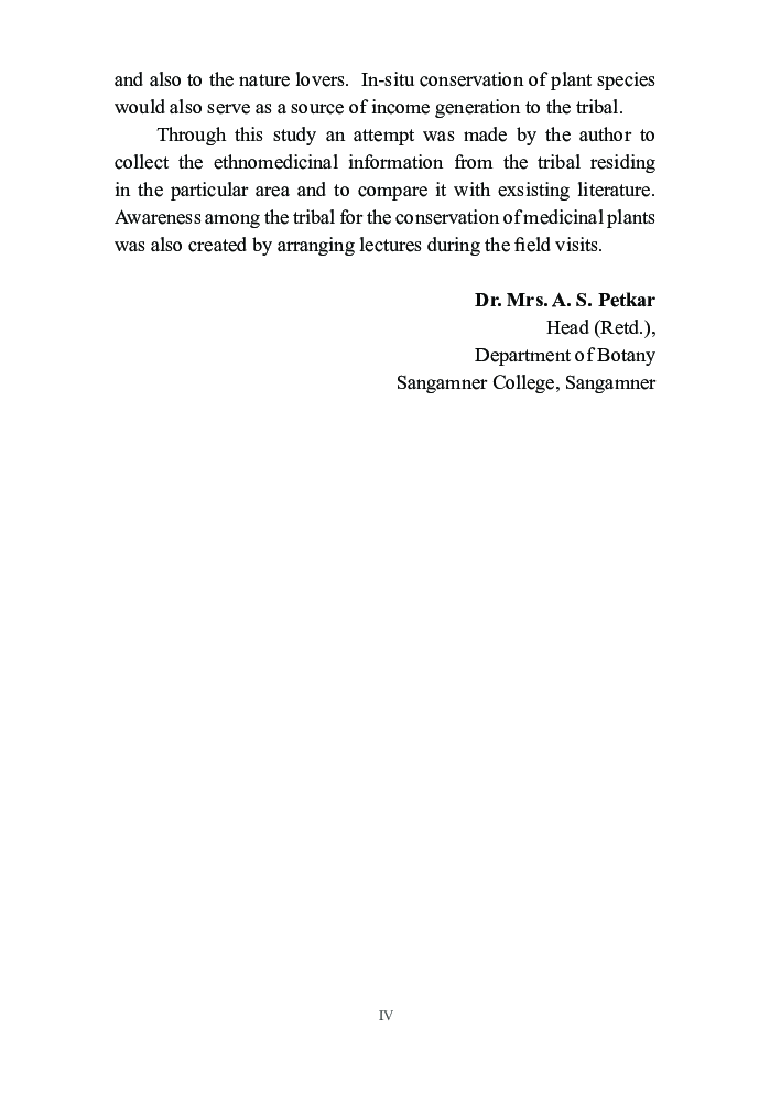 Ethnomedicinal Studies of Kalsubai-Harishchandragad Region of Western Ghats - Page 5