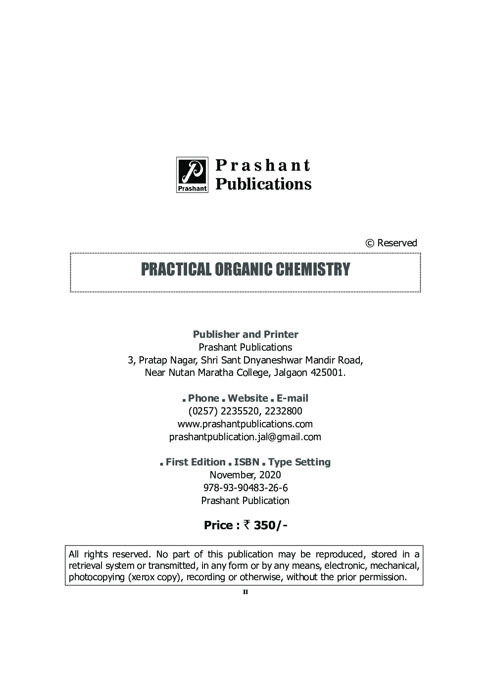 Practical Organic Chemistry - Page 3