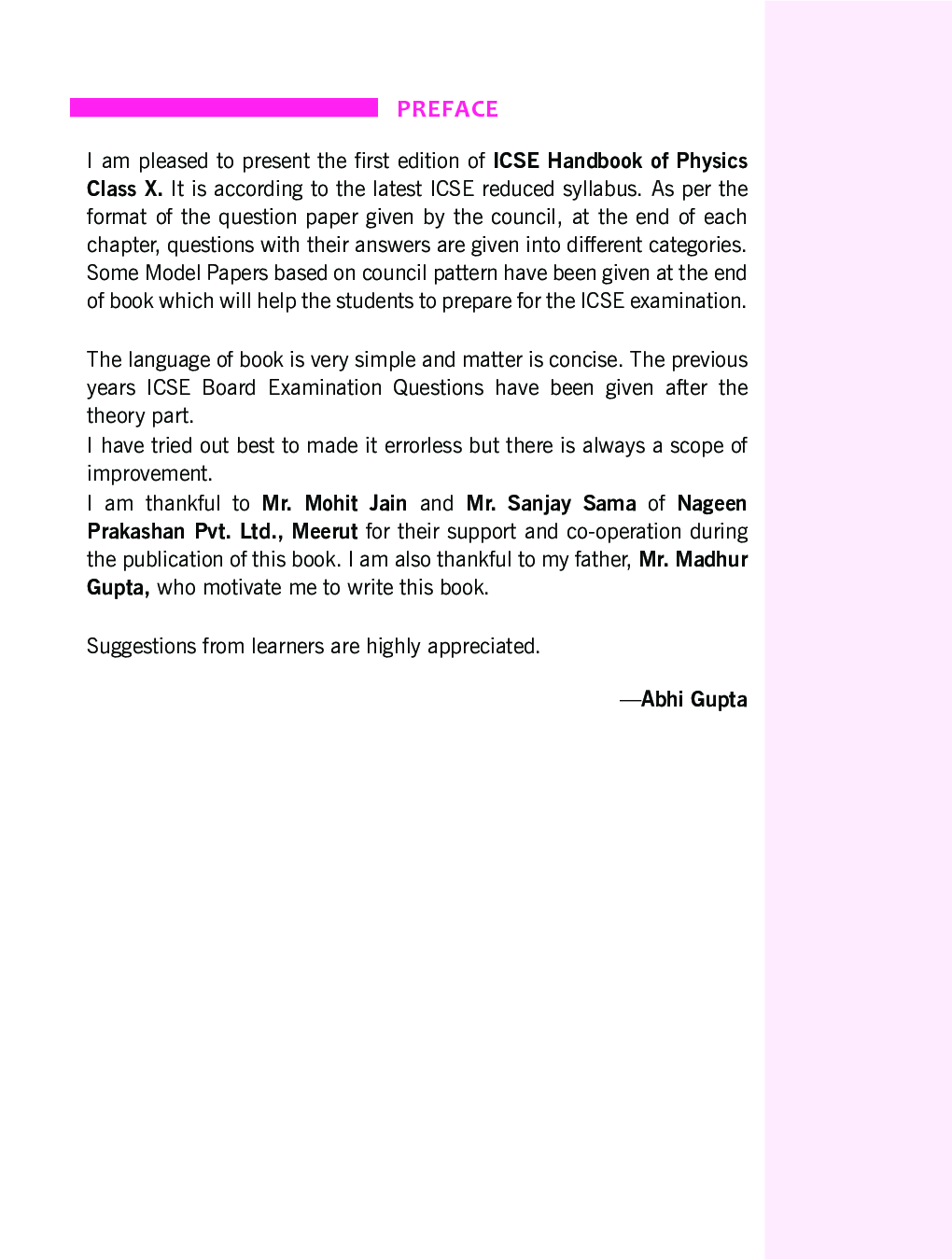 ICSE Handbook Of Physics For Class - X - Page 4