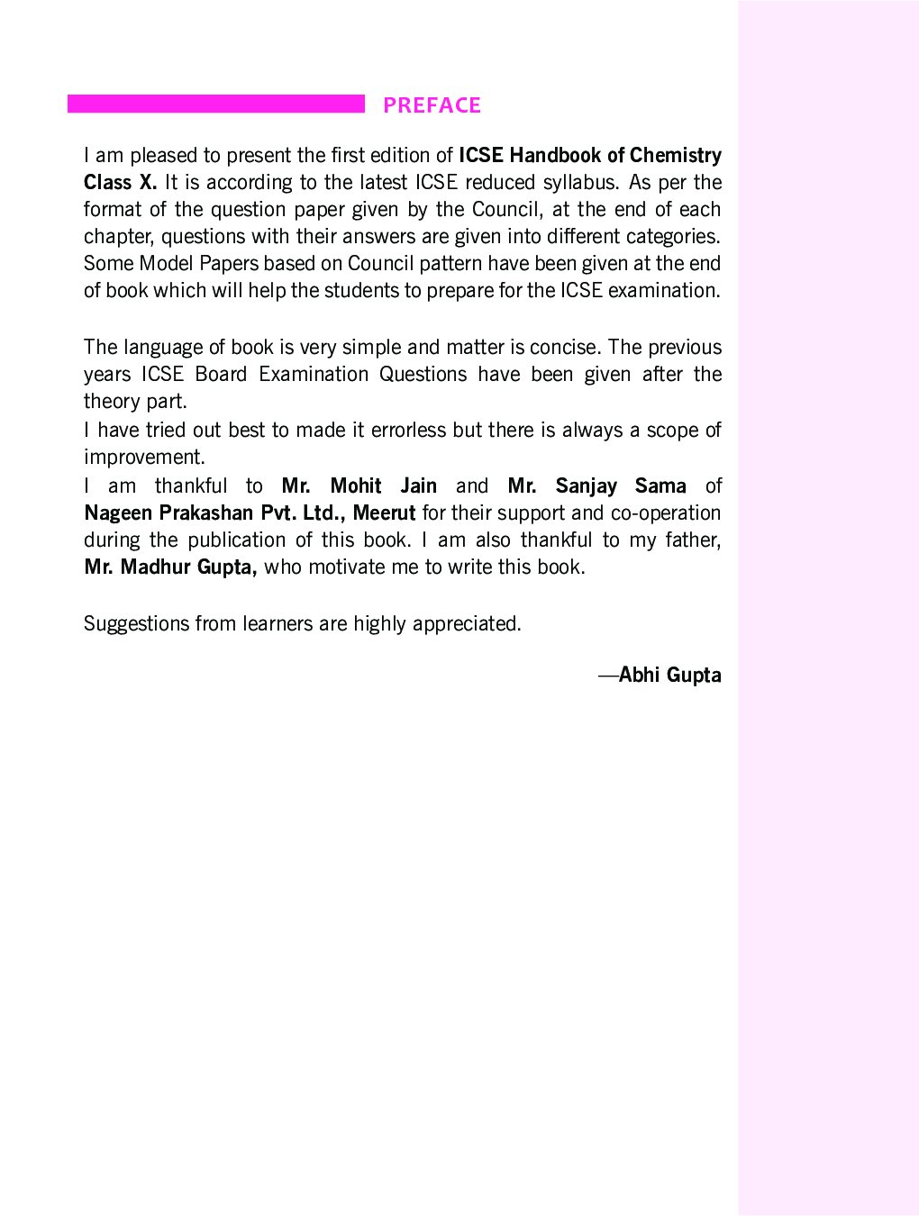 ICSE Handbook Of Chemistry For Class - X - Page 4
