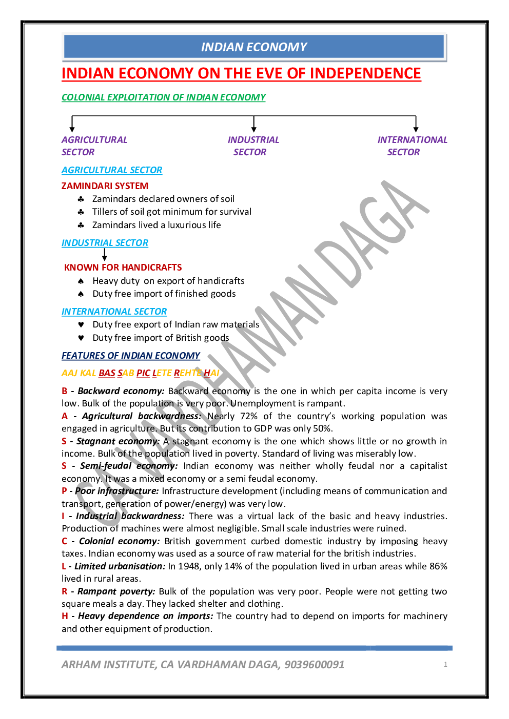 Economics Summary Book For Class 12th - Page 3