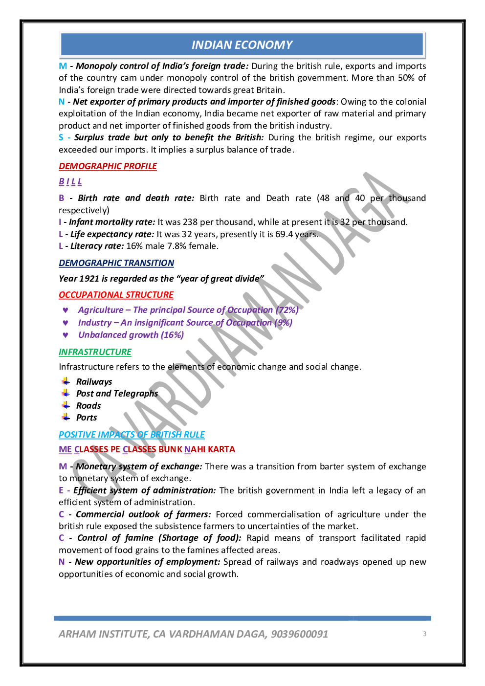 Economics Summary Book For Class 12th - Page 5