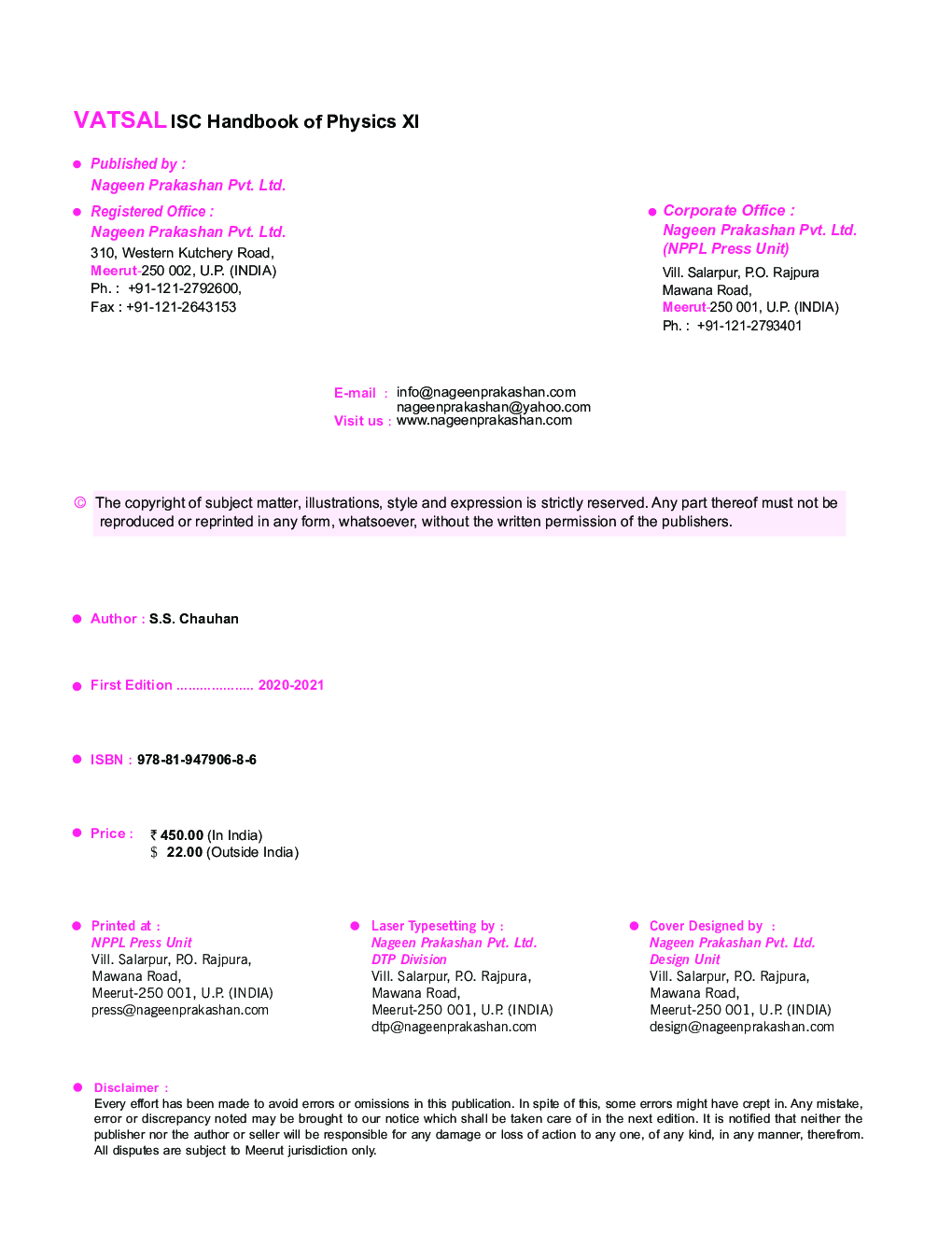 ICSE Physics HandBook For Class XI - Page 3