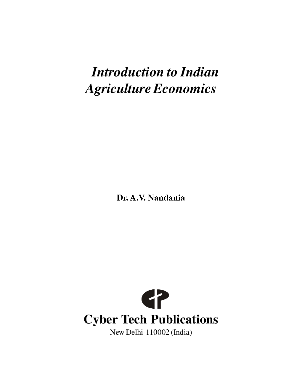 Introduction To Indian Agriculture Economics - Page 3