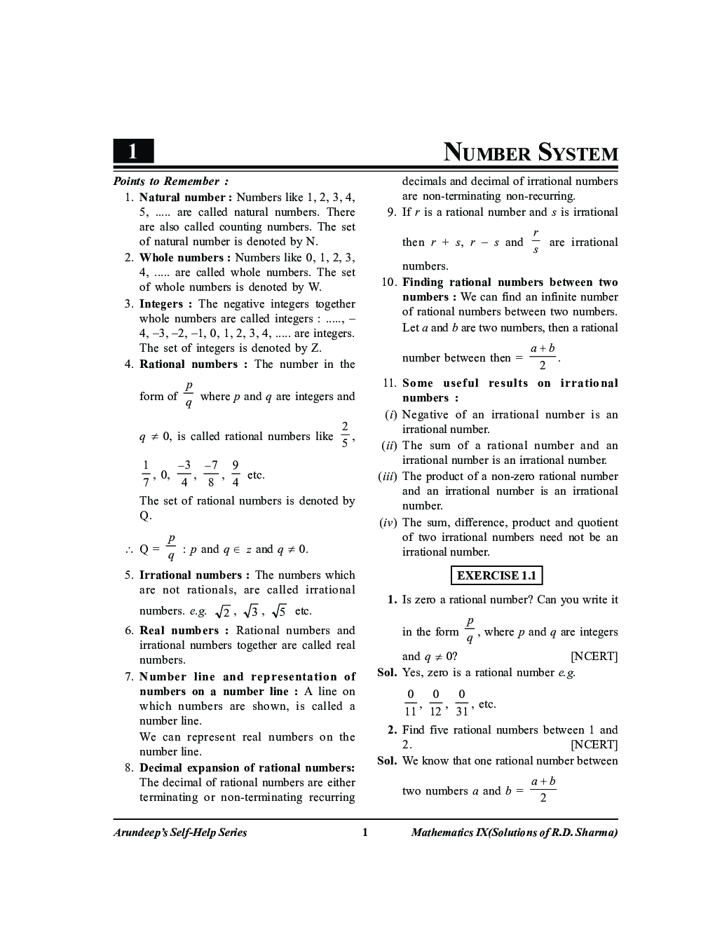 Self-Help to CBSE Mathematics For Class 9 (Solutions of RD Sharma) - Page 5