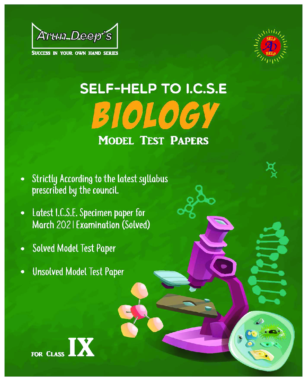 Self-Help to ICSE Model Test Papers Biology For Class 9 - Page 1