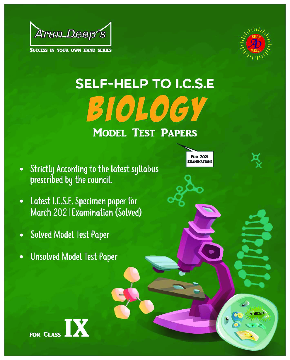 Self-Help to ICSE Model Test Papers Biology For Class 9 - Page 2
