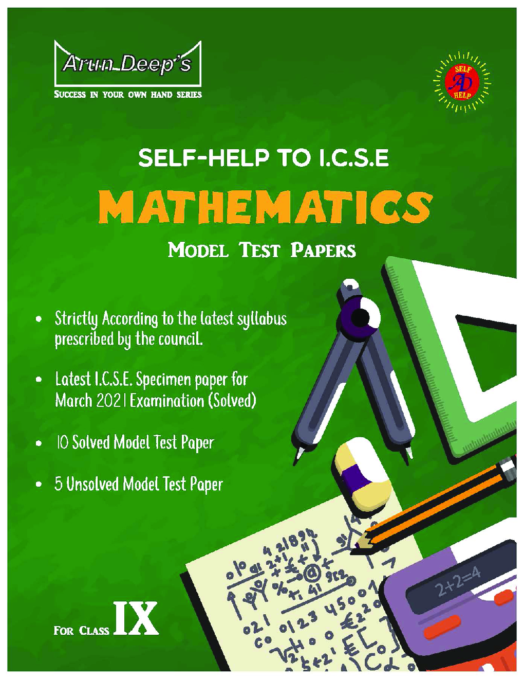 Self-Help to ICSE Model Test Papers Mathematics For Class 9 - Page 1