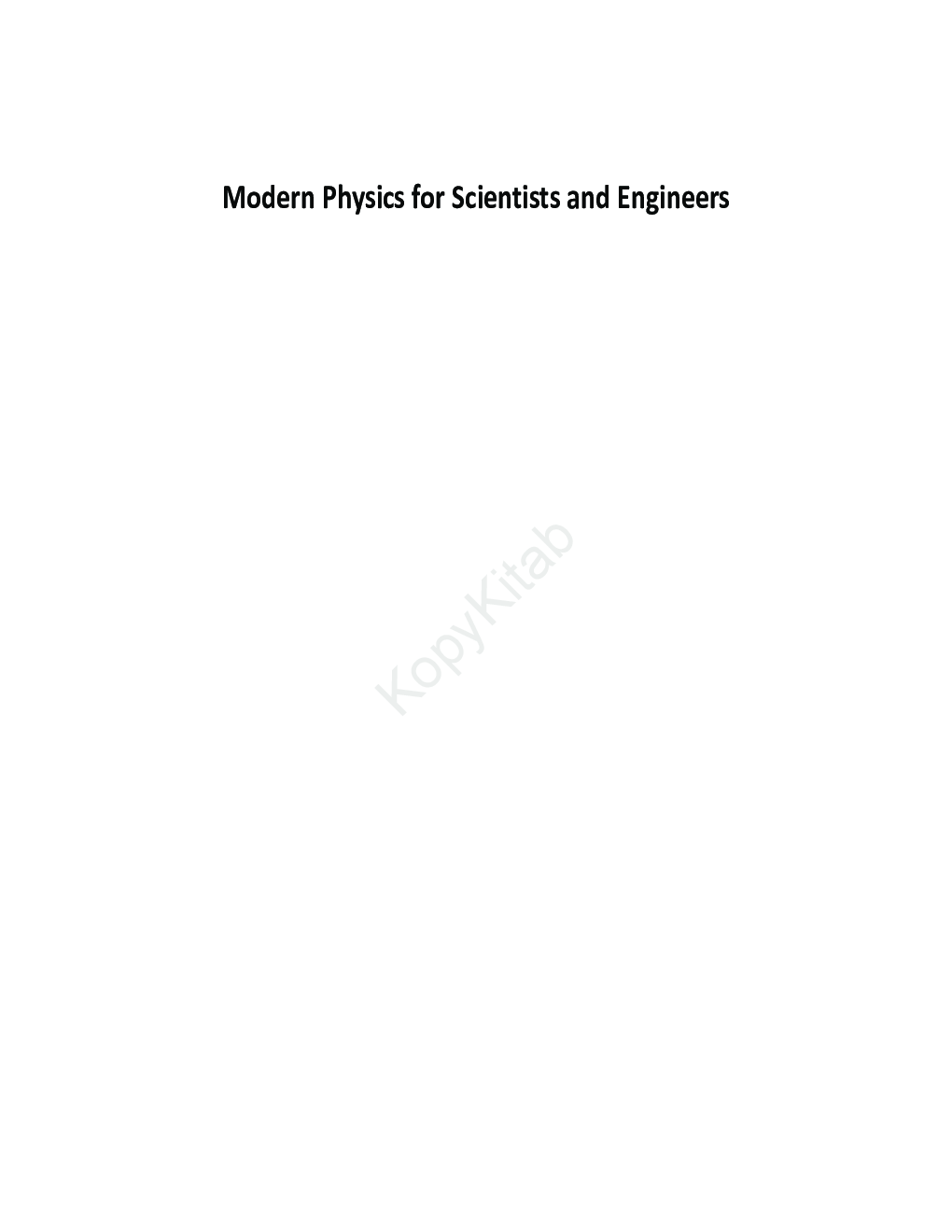 Modern Physics For Scientists And Engineers - Page 2