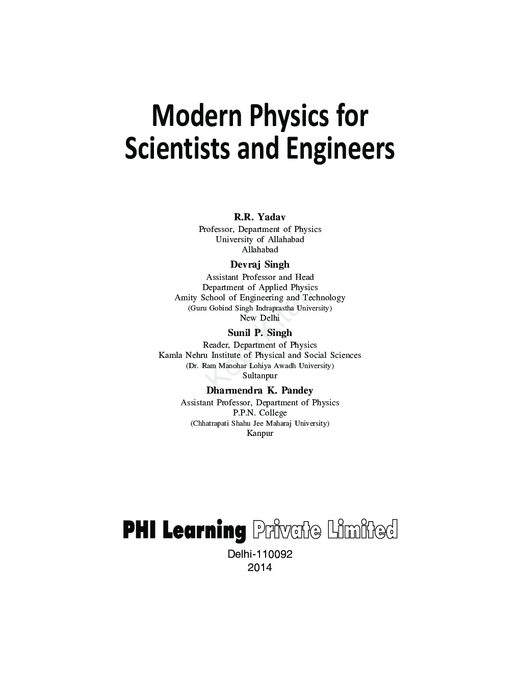 Modern Physics For Scientists And Engineers - Page 4