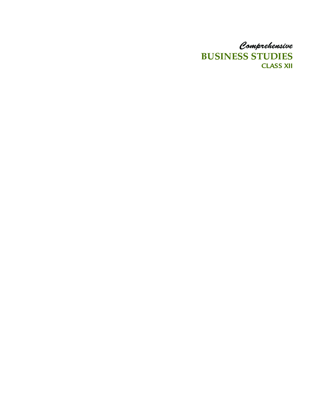 Comprehensive Business Studies For Class-XII - Page 3