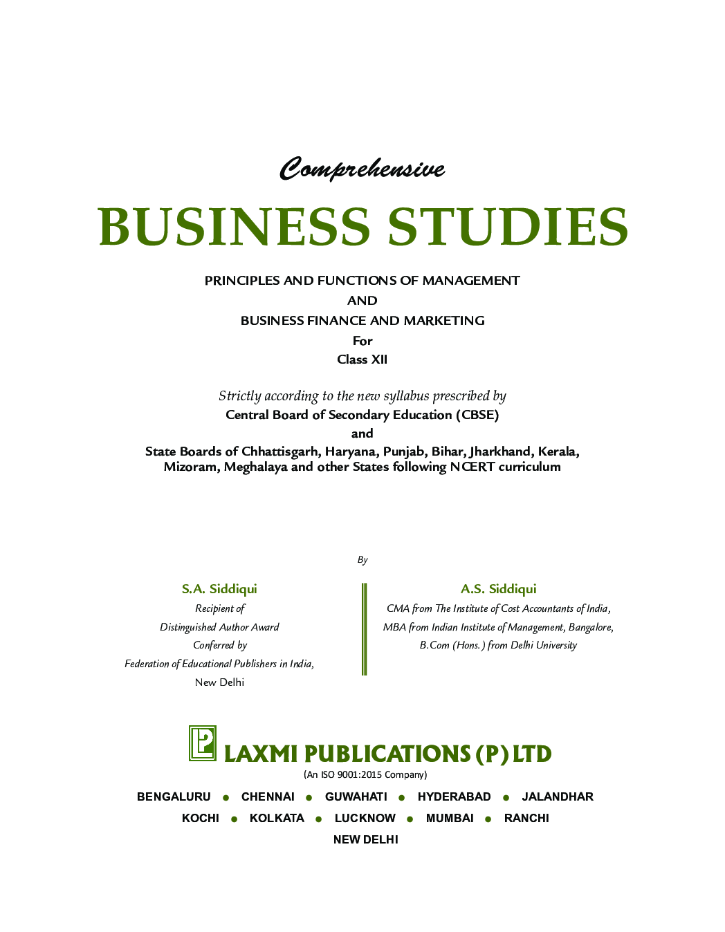 Comprehensive Business Studies For Class-XII - Page 5