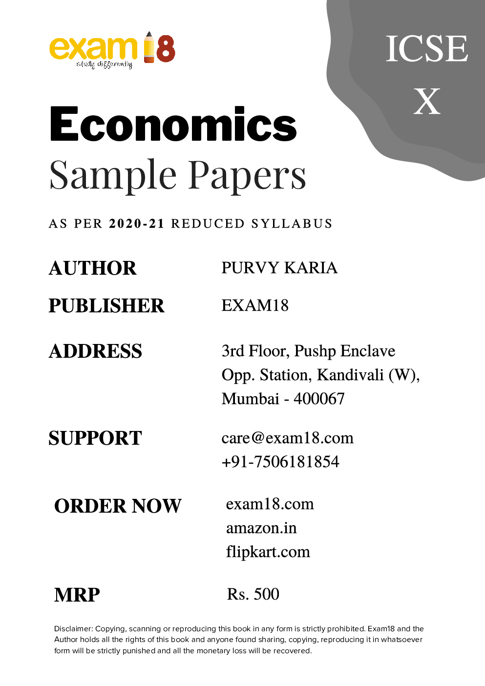 Exam18 ICSE Solved Sample Papers, Economics, Class 10 (Reduced Syllabus) (For 2021 Exam) - Page 2