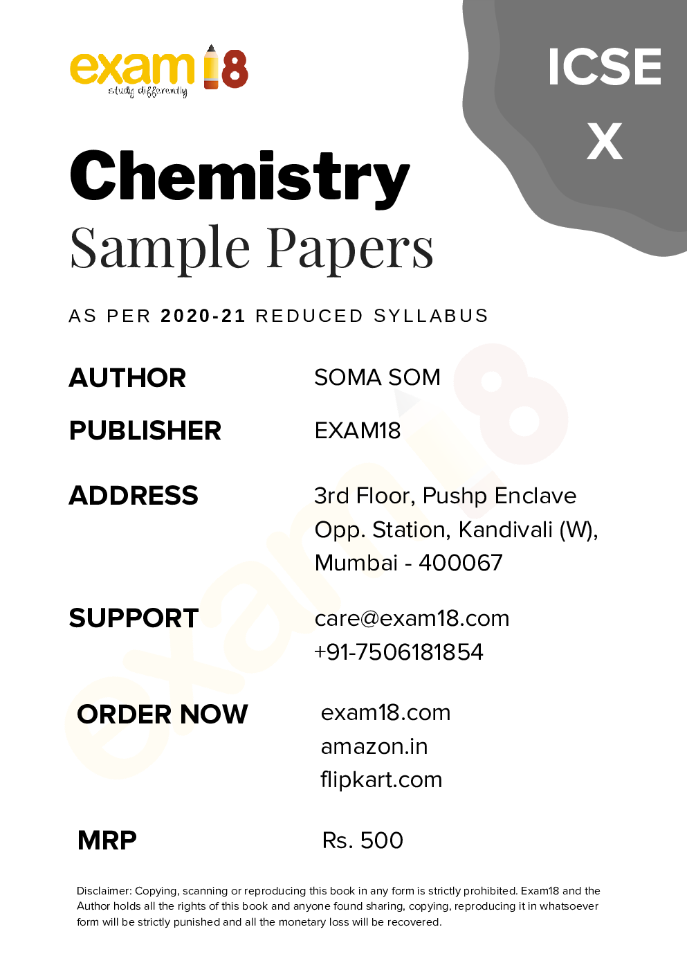 Exam18 ICSE Solved Sample Papers, Chemistry, Class 10 (Reduced Syllabus) (For 2021 Exam) - Page 2