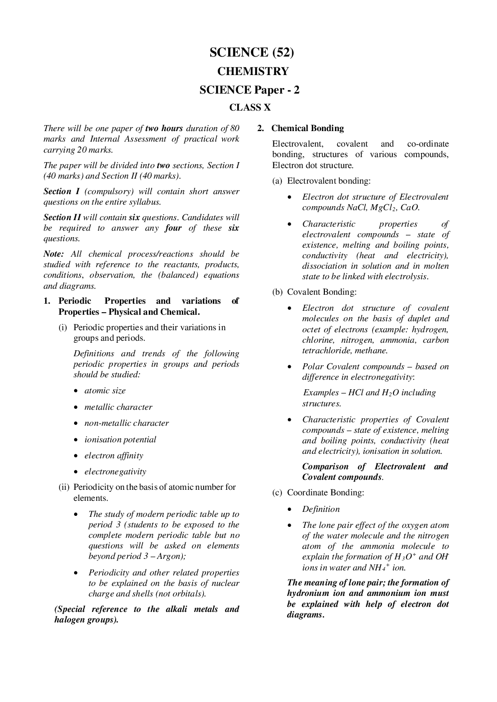 Exam18 ICSE Solved Sample Papers, Chemistry, Class 10 (Reduced Syllabus) (For 2021 Exam) - Page 5