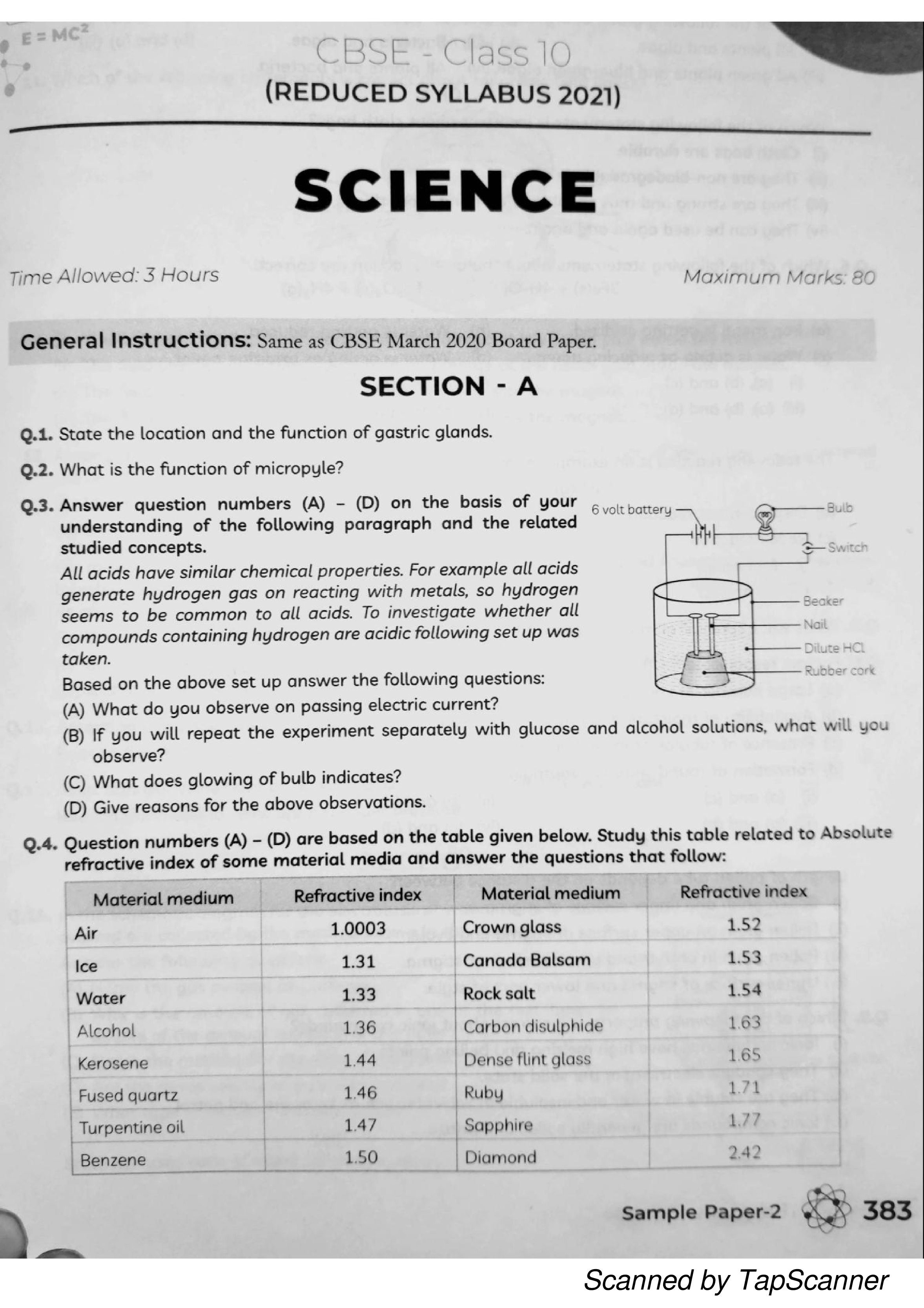 Science Sample Paper 2021 - Page 2