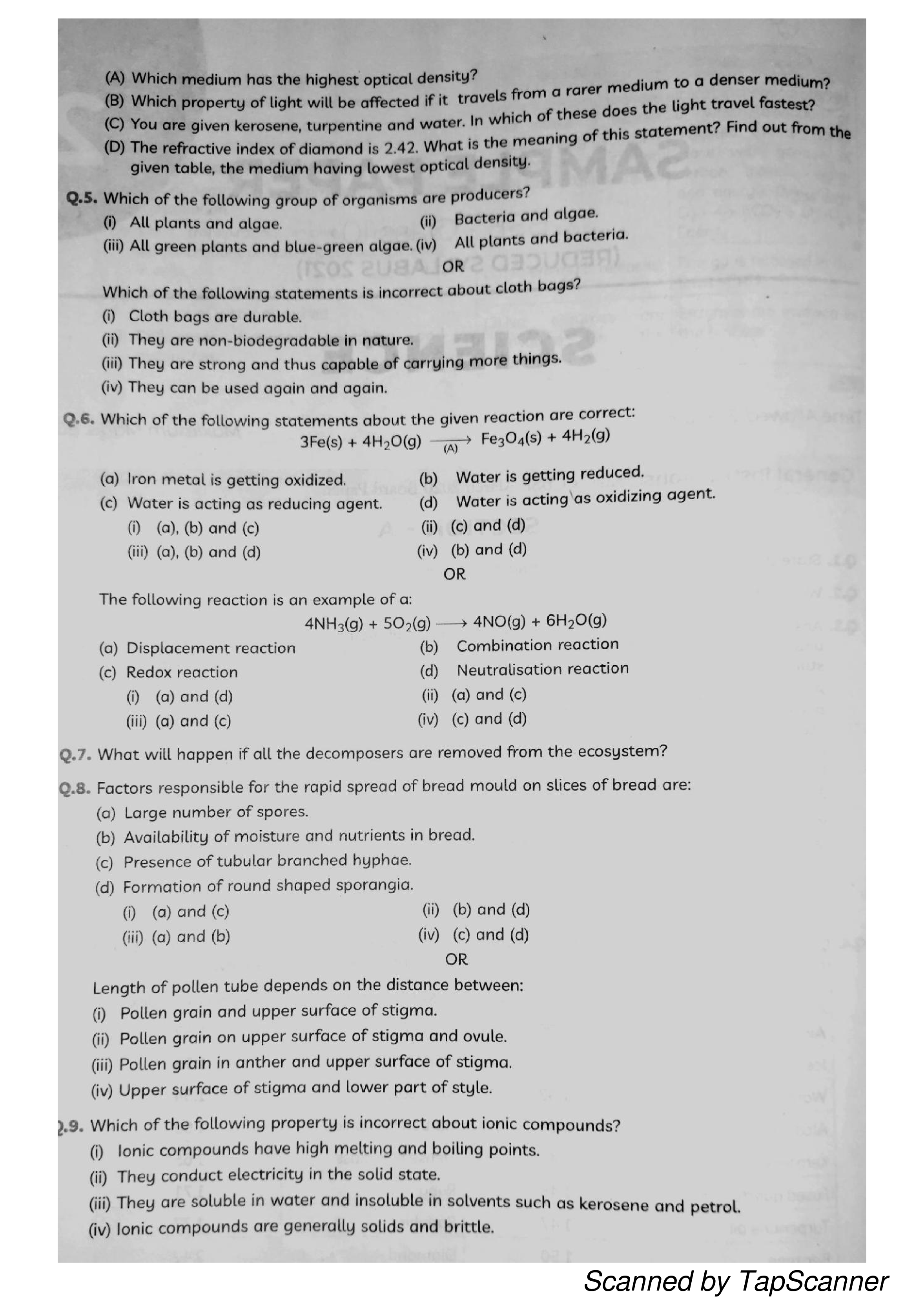 Science Sample Paper 2021 - Page 3