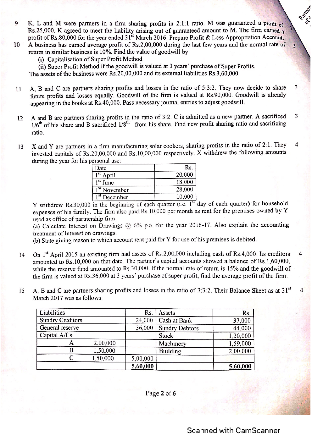 Accountancy Class 12 Board Important Paper - Page 3