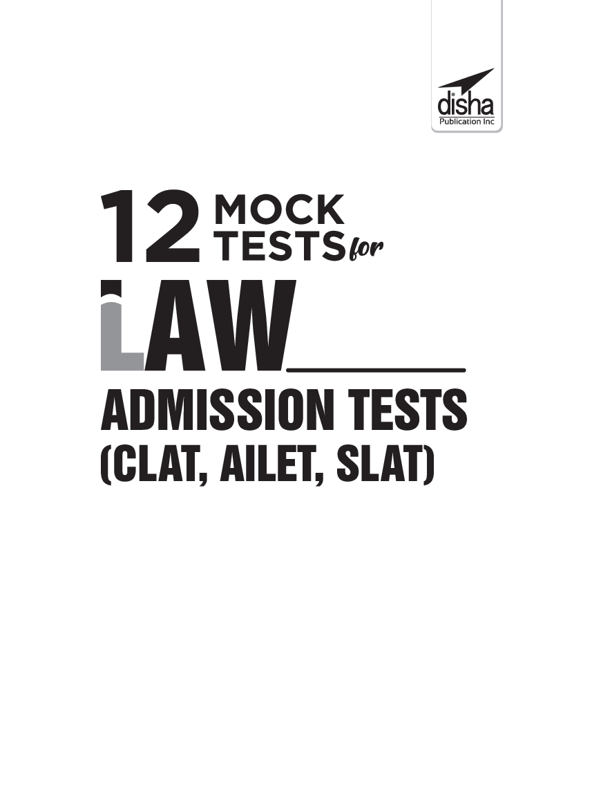 12 Mock Tests For Law Admission Tests - CLAT, AILET, SLAT  - Page 2