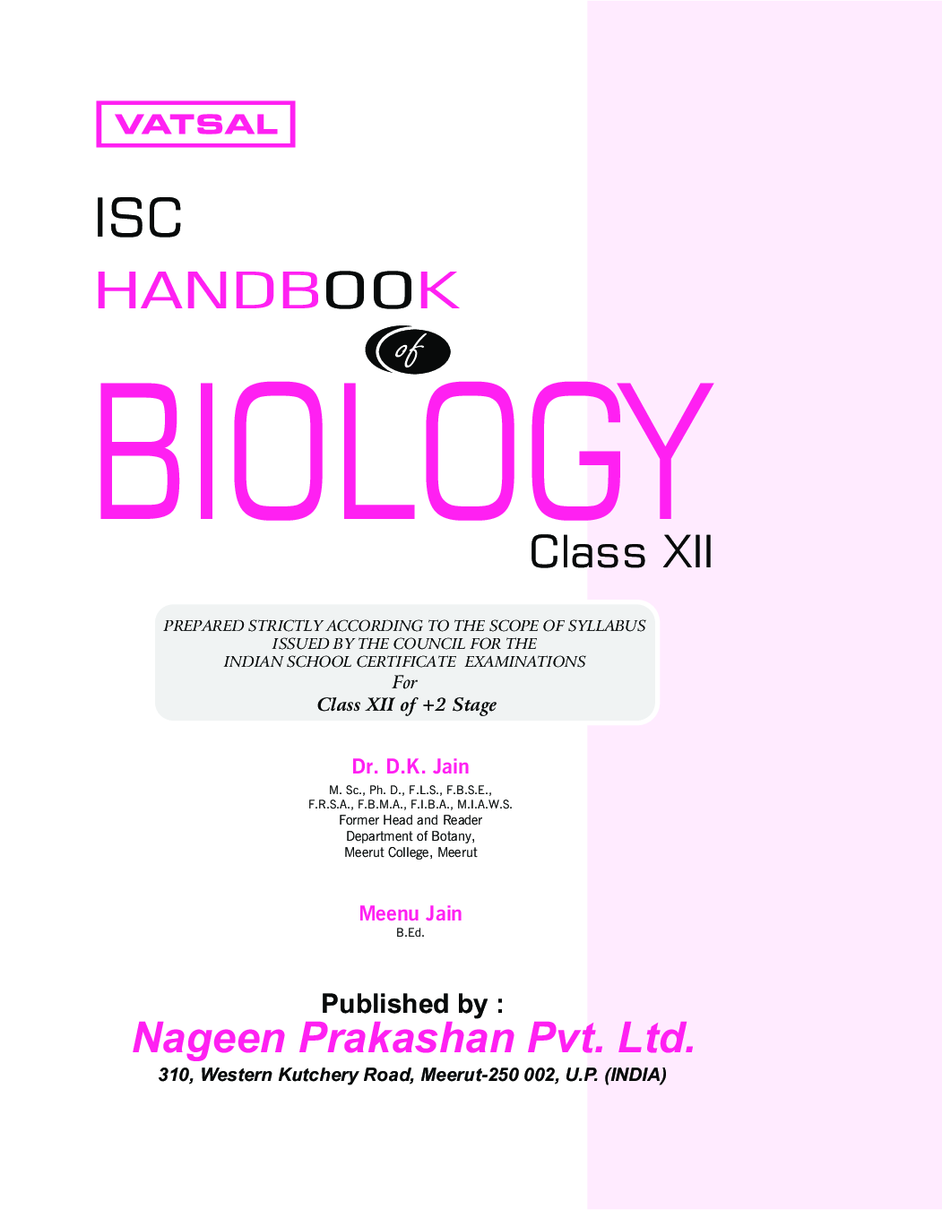 ISC Handbook Of Biology For Class - 12th - Page 4