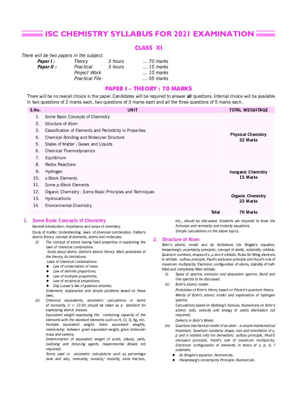 ISC Handbook Of Chemistry For Class - 11th - Page 5
