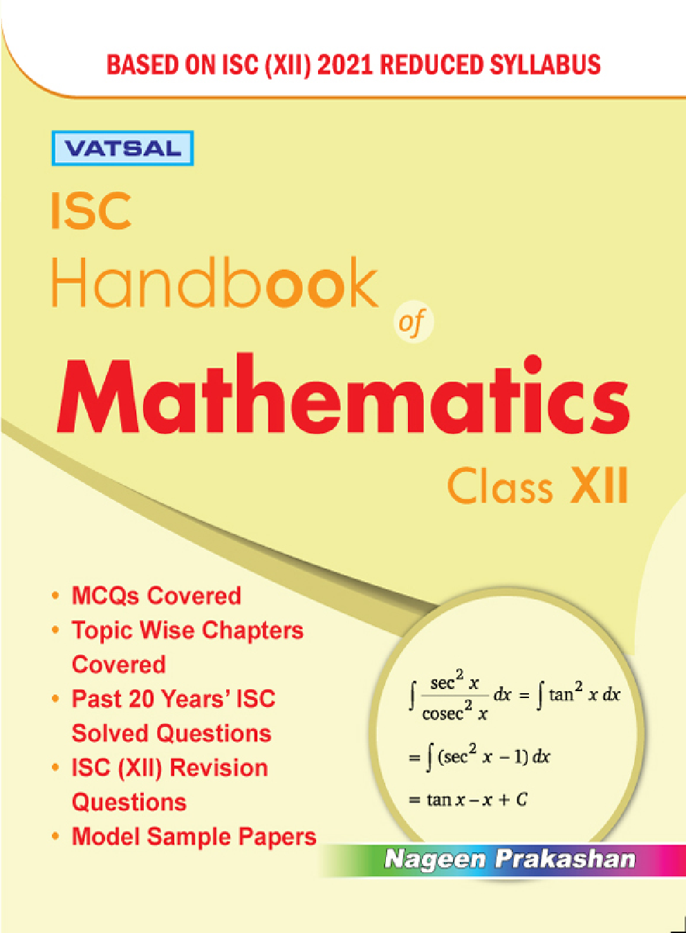 ISC Handbook Of Mathematics For Class - 12th - Page 1