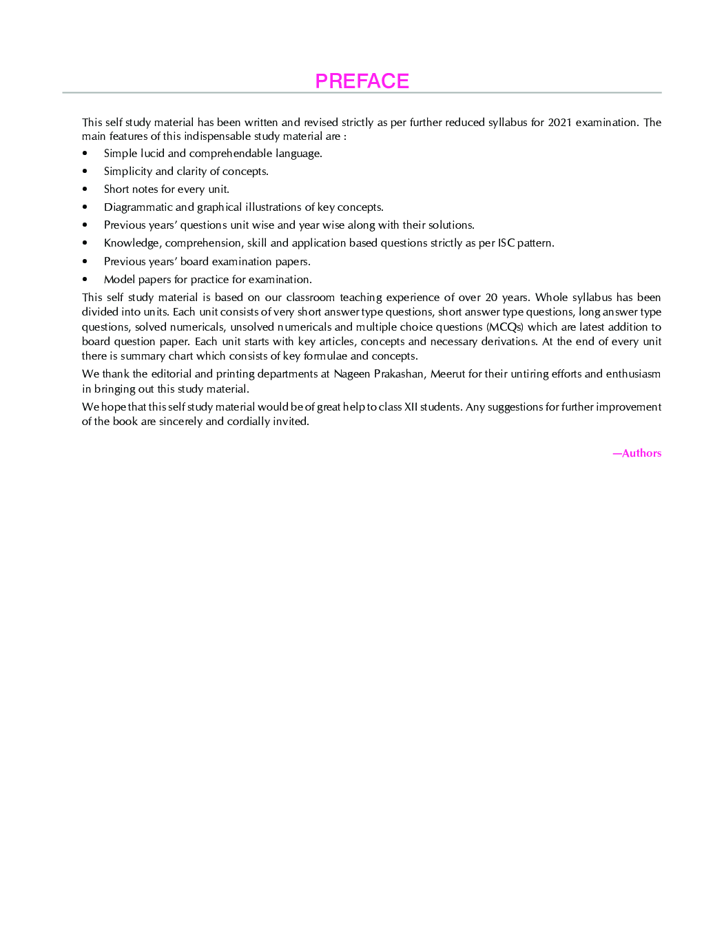 ISC Handbook Of Physics For Class - 12th - Page 4