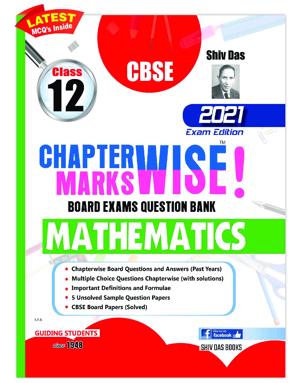 CBSE Chapterwise and Markswise Board Exam Question Bank  for Class 12 Mathematics (2021 Board Exam Edition) - Page 1
