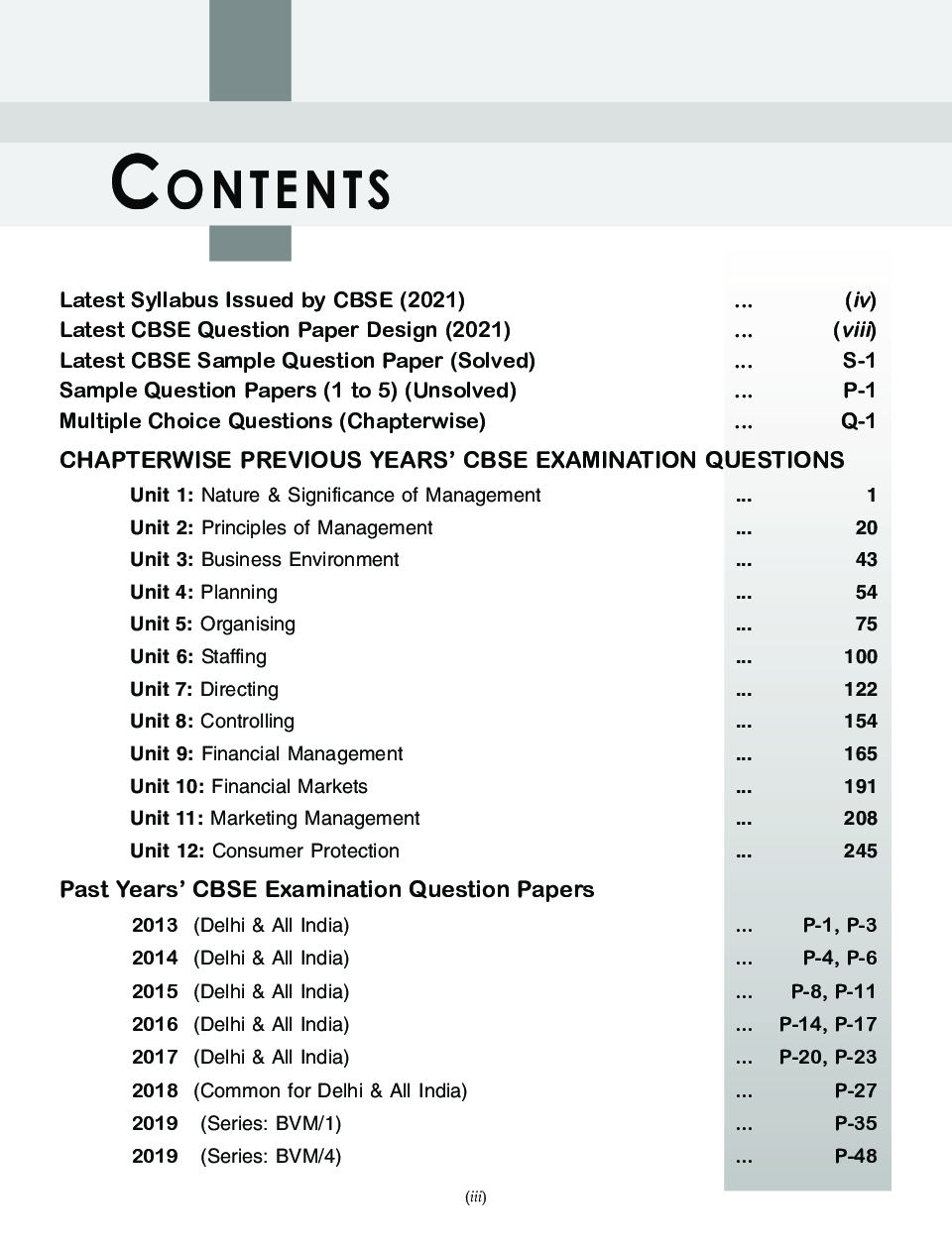 CBSE Chapter wise and Marks wise Board Exam Question Bank  for Class 12 Business Studies (2021 Board Exam Edition) - Page 5